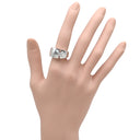 ショーメ CHAUMET リアン ホワイトゴールド K18WG ダイヤモンド ＃51 リング 指輪 Chaumet 750 WG 18K 18金 ダイヤ リアン ドゥ リング クロスモチーフ 11号