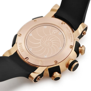 腕時計 ロマンジェローム ROMAIN JEROME アロー マリン 1M45C.OOOR.1518.RB.1101 自動巻き メンズ K18RG無垢 純正ダイヤ クロノグラフ
