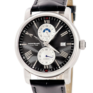 腕時計 モンブラン Montblanc 4810 デュアルタイム オートマティック 114858 自動巻き メンズ GMT デイト スモールセコンド 黒