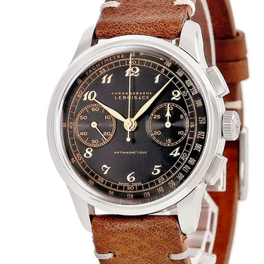 腕時計 ラボア LEBOIS & Co ヘリテージ クロノグラフ 324.406 手巻き メンズ スモールセコンド タキメーター ブラック 黒 アラビア