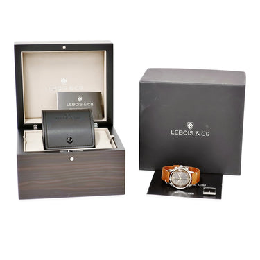 腕時計 ラボア LEBOIS & Co ヘリテージ クロノグラフ 324.406 手巻き メンズ スモールセコンド タキメーター ブラック 黒 アラビア