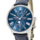 腕時計 ユリスナルダン ULYSSE NARDIN マリーン トルピユール ムーンフェイズ 1193-310LE-3A-175 自動巻き メンズ 新品同様 スモセコ 限定