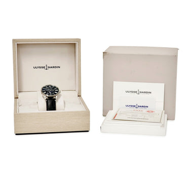 腕時計 ユリスナルダン ULYSSE NARDIN マリーン トルピユール ムーンフェイズ 1193-310LE-3A-175 自動巻き メンズ 新品同様 スモセコ 限定