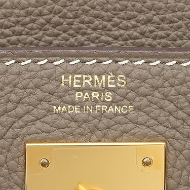 エルメス HERMES ケリー28 内縫い エトゥープ トゴ 2WAYバッグ ゴールド金具 グレージュ ショルダー