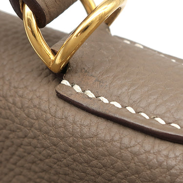 エルメス HERMES ケリー28 内縫い エトゥープ トゴ 2WAYバッグ ゴールド金具 グレージュ ショルダー