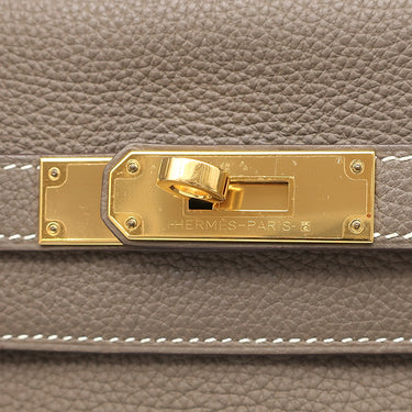エルメス HERMES ケリー28 内縫い エトゥープ トゴ 2WAYバッグ ゴールド金具 グレージュ ショルダー