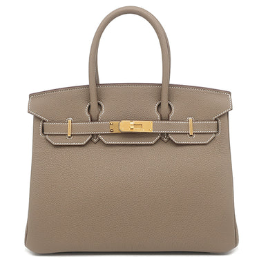 エルメス HERMES バーキン30 エトゥープ トゴ ハンドバッグ ゴールド金具 新品 未使用 グレージュ