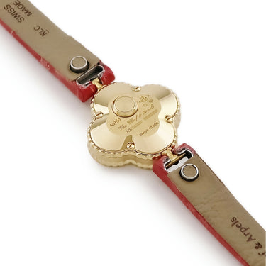 腕時計 ヴァンクリーフアーペル Van Cleef & Arpels スウィート アルハンブラ ウォッチ VCARO8WT00 クオーツ レディース K18YG無垢 ギョウシェ