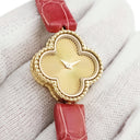 腕時計 ヴァンクリーフアーペル Van Cleef & Arpels スウィート アルハンブラ ウォッチ VCARO8WT00 クオーツ レディース K18YG無垢 ギョウシェ