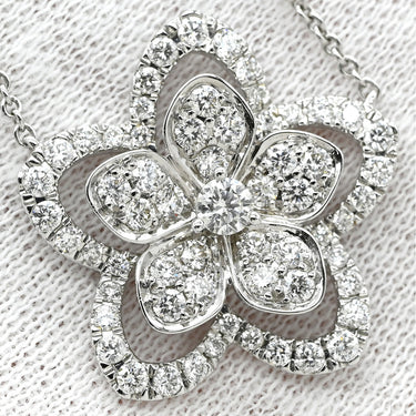 グラフ GRAFF ワイルドフラワー ダイヤモンド ペンダント RGP775 ホワイトゴールド K18WG ダイヤモンド ネックレス GRAFF Au750 18K 18金 花形 パヴェ メレ