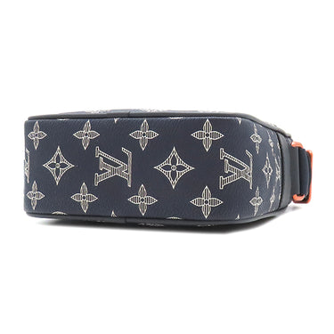 ルイヴィトン LOUIS VUITTON ダヌーブ PM アップサイドダウン M43678 ネイビー モノグラムキャンバス モノグラムインクキャンバス ショルダーバッグ 紺 メタリック金具