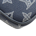 ルイヴィトン LOUIS VUITTON ダヌーブ PM アップサイドダウン M43678 ネイビー モノグラムキャンバス モノグラムインクキャンバス ショルダーバッグ 紺 メタリック金具