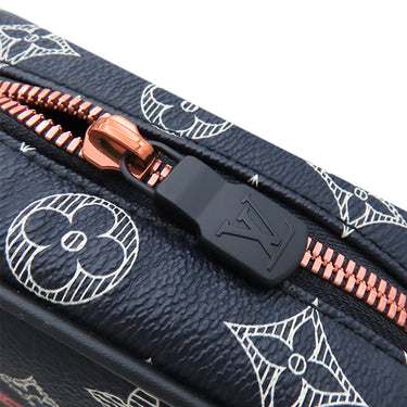 ルイヴィトン LOUIS VUITTON ダヌーブ PM アップサイドダウン M43678 ネイビー モノグラムキャンバス モノグラムインクキャンバス ショルダーバッグ 紺 メタリック金具