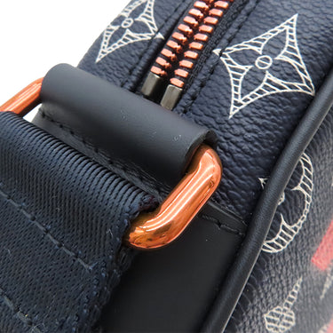 ルイヴィトン LOUIS VUITTON ダヌーブ PM アップサイドダウン M43678 ネイビー モノグラムキャンバス モノグラムインクキャンバス ショルダーバッグ 紺 メタリック金具