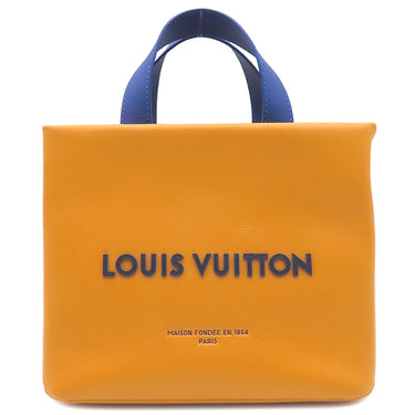 ルイヴィトン LOUIS VUITTON ショッパー トート MINI M15237 サフランイエロー カーフ 2WAYバッグ シルバー金具 黄 ショルダー