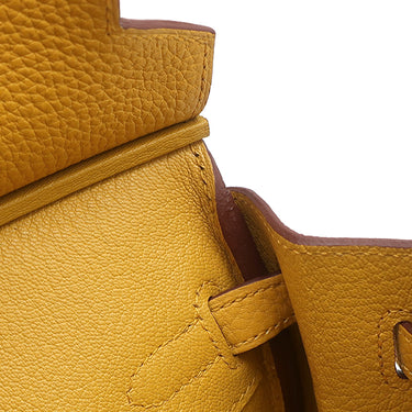エルメス HERMES バーキン25 ジョーヌアンブル トゴ ハンドバッグ シルバー金具 黄色