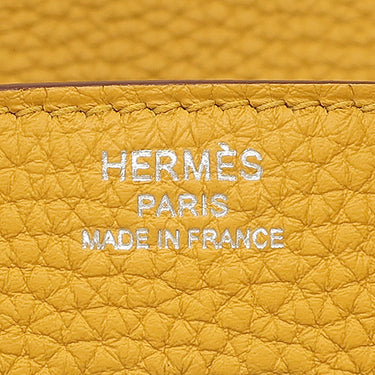 エルメス HERMES バーキン25 ジョーヌアンブル トゴ ハンドバッグ シルバー金具 黄色
