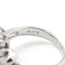 ノンブランド NON BRAND サファイア ダイヤ ブルー×プラチナシルバー Pt900 サファイア ダイヤモンド リング 指輪 1.68ct Pt900 プラチナム ブルー 青 メレ パヴェダイヤ 花モチーフ 9.5号