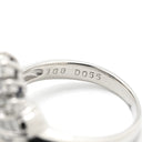 ノンブランド NON BRAND サファイア ダイヤ ブルー×プラチナシルバー Pt900 サファイア ダイヤモンド リング 指輪 1.68ct Pt900 プラチナム ブルー 青 メレ パヴェダイヤ 花モチーフ 9.5号