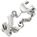 カルティエ Cartier シグネチャー リング ホワイトゴールド K18WG ダイヤモンド #51 リング 指輪 2004年クリスマス限定 Au750 18K 18金 3P 3石 3粒 ダイヤ ロゴ文字 11号