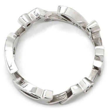 カルティエ Cartier シグネチャー リング ホワイトゴールド K18WG ダイヤモンド #51 リング 指輪 2004年クリスマス限定 Au750 18K 18金 3P 3石 3粒 ダイヤ ロゴ文字 11号