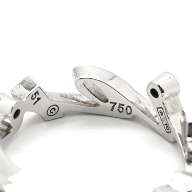 カルティエ Cartier シグネチャー リング ホワイトゴールド K18WG ダイヤモンド #51 リング 指輪 2004年クリスマス限定 Au750 18K 18金 3P 3石 3粒 ダイヤ ロゴ文字 11号