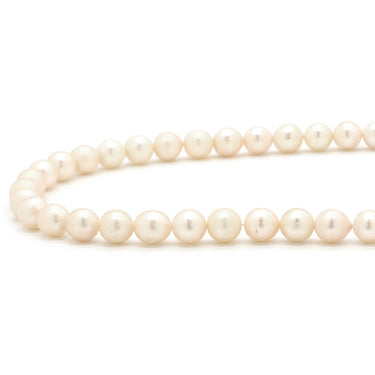 ノンブランド NON BRAND あこやパール パールホワイトXゴールド パール K14 ネックレス 真珠 アコヤパール 白 セミラウンドシェイプ