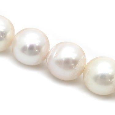 ノンブランド NON BRAND あこやパール パールホワイトXゴールド パール K14 ネックレス 真珠 アコヤパール 白 セミラウンドシェイプ