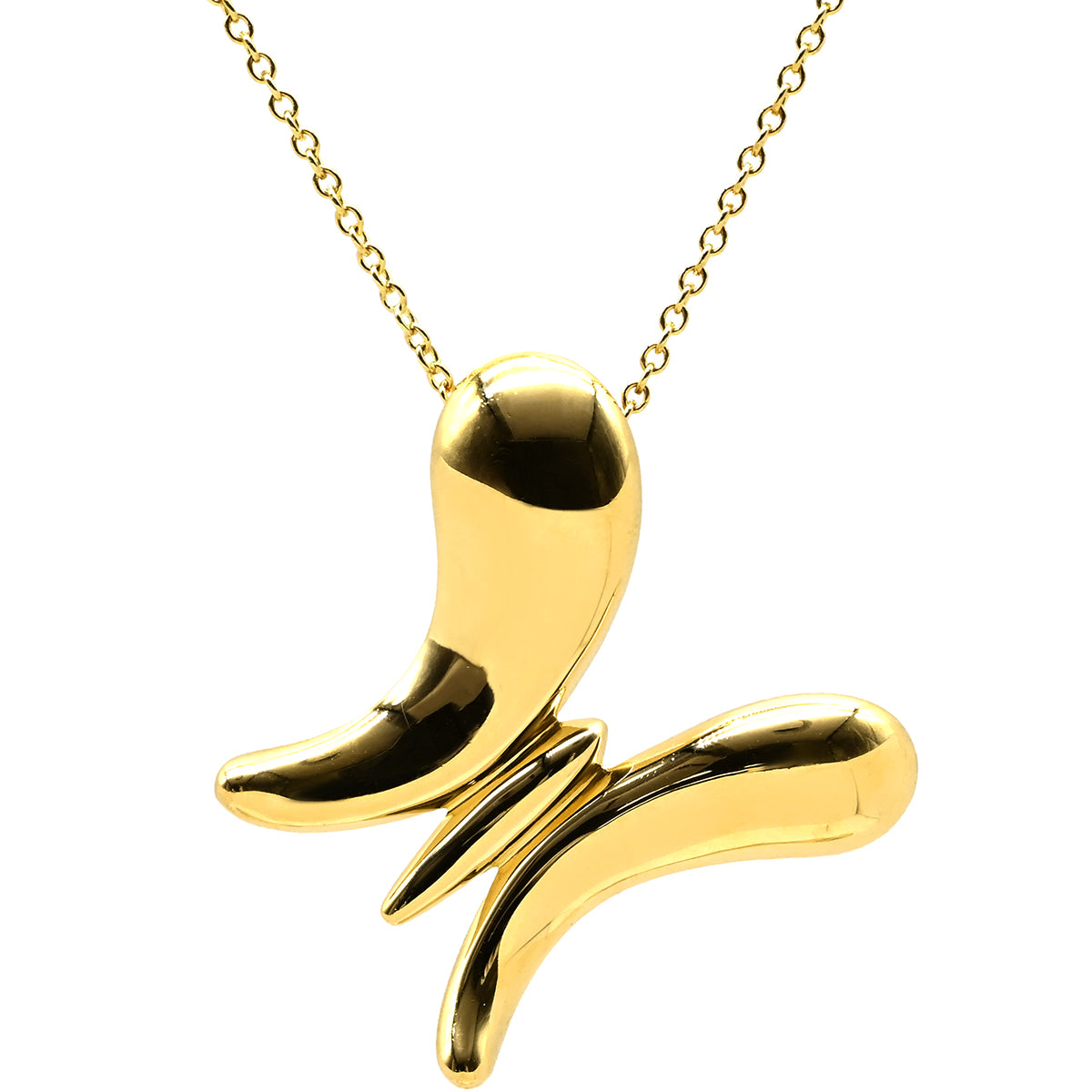 Tiffany&Co.　ティファニー チャーム　蝶　バタフライ　ネックレス ティファニー Tiffany & Co バタフライ ペンダント イエローゴールド