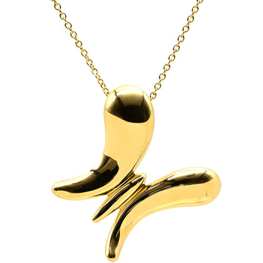 ティファニー Tiffany & Co バタフライ ペンダント イエローゴールド K18YG ネックレス TIFFANY&CO. 蝶モチーフ 750YG 18金 PERETTI