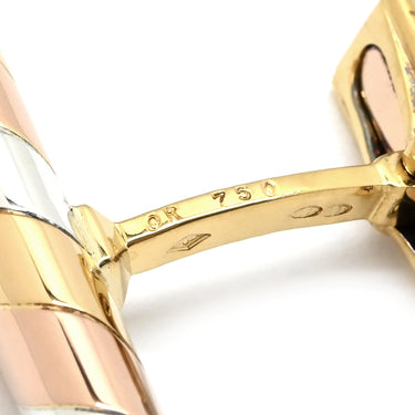 ヴァンクリーフアーペル Van Cleef & Arpels スリーカラー イエローゴールド×ピンクゴールド×ホワイトゴールド K18YG K18PG K18WG カフス カフリンクス Au750 3カラー 18KT