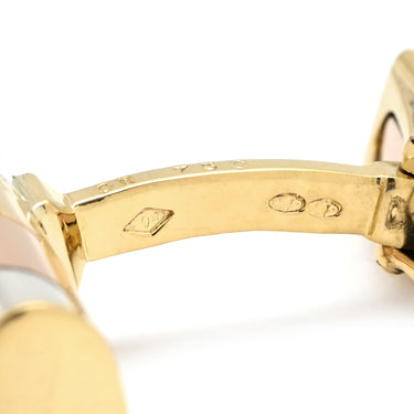 ヴァンクリーフアーペル Van Cleef & Arpels スリーカラー イエローゴールド×ピンクゴールド×ホワイトゴールド K18YG K18PG K18WG カフス カフリンクス Au750 3カラー 18KT