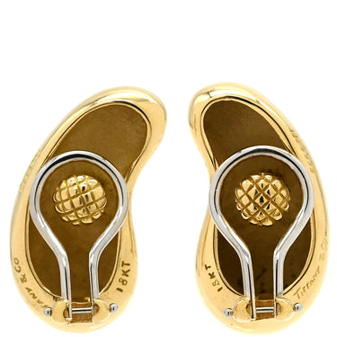 ティファニー Tiffany & Co ティアドロップ イエローゴールド K18YG イヤリング 18K 750 YG エルサペレッティ クリップ