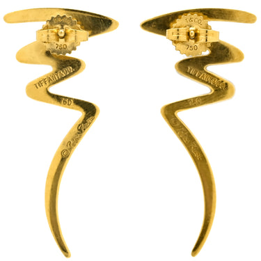 ティファニー Tiffany & Co スクリブルピアス イエローゴールド K18YG ピアス T&Co. Au750 18K 18金 パロマ・ピカソ ジグザグ