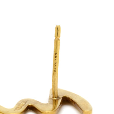 ティファニー Tiffany & Co スクリブルピアス イエローゴールド K18YG ピアス T&Co. Au750 18K 18金 パロマ・ピカソ ジグザグ