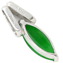 ノンブランド NON BRAND ヒスイ 3.8ct プラチナシルバー Pt900 ヒスイ ペンダントトップ 翡翠 ジェダイト 緑 グリーン ミックスカボションカット Pt900 ネックレストップ チャーム