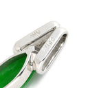 ノンブランド NON BRAND ヒスイ 3.8ct プラチナシルバー Pt900 ヒスイ ペンダントトップ 翡翠 ジェダイト 緑 グリーン ミックスカボションカット Pt900 ネックレストップ チャーム