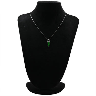 ノンブランド NON BRAND ヒスイ 3.8ct プラチナシルバー Pt900 ヒスイ ペンダントトップ 翡翠 ジェダイト 緑 グリーン ミックスカボションカット Pt900 ネックレストップ チャーム