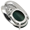 ノンブランド NON BRAND トルマリン キャッツアイ ダイヤ ホワイトゴールド K18WG ダイヤモンド トルマリンキャッツアイ ペンダントトップ 緑 オーバルカボションカット 18K 18金 ネックレストップ 天然石