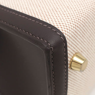 エルメス HERMES ケリー25 外縫い エコルセ×エクリュ トワルアッシュ ヴォースイフト 2WAYバッグ ゴールド金具 新品 未使用 ショルダー ハンドバッグ トワルH