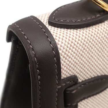 エルメス HERMES ケリー25 外縫い エコルセ×エクリュ トワルアッシュ ヴォースイフト 2WAYバッグ ゴールド金具 新品 未使用 ショルダー ハンドバッグ トワルH