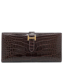 エルメス HERMES ベアンスフレ ハバナ アリゲーター 長財布 ゴールド金具 新品未使用 茶 クロコ 二つ折り財布