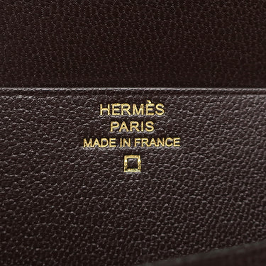 エルメス HERMES ベアンスフレ ハバナ アリゲーター 長財布 ゴールド金具 新品未使用 茶 クロコ 二つ折り財布