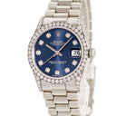 腕時計 ロレックス ROLEX デイトジャスト 31 68159G E番 自動巻き レディース E番 K18WG無垢 純正ダイヤ 3連 プレジデントブレス