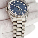 腕時計 ロレックス ROLEX デイトジャスト 31 68159G E番 自動巻き レディース E番 K18WG無垢 純正ダイヤ 3連 プレジデントブレス