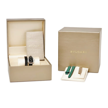 腕時計 ブルガリ BVLGARI セルペンティ 102921 クオーツ レディース 純正ダイヤ ダブルスパイラル ブラック 黒 バー ローマン
