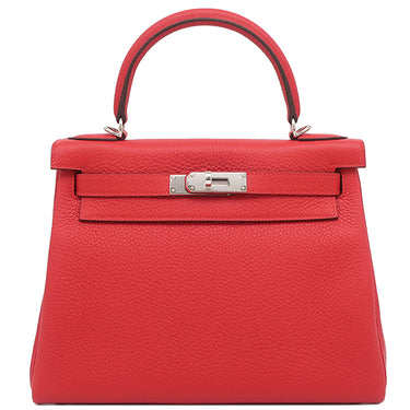 エルメス HERMES ケリー28 内縫い ルージュラデュー トリヨンクレマンス 2WAYバッグ シルバー金具 新品 未使用 赤 ショルダー