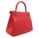 エルメス HERMES ケリー28 内縫い ルージュラデュー トリヨンクレマンス 2WAYバッグ シルバー金具 新品 未使用 赤 ショルダー