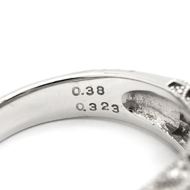 ノンブランド NON BRAND ダイヤモンド 0.38ct 0.323ct プラチナシルバー Pt900 ダイヤモンド リング 指輪 パヴェダイヤ プラチナム PT900 透かしデザイン 12号