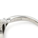 ノンブランド NON BRAND ブラックオパール 1.3ct ダイヤリング プラチナシルバー Pt900 オパール ダイヤモンド リング 指輪 オーバルカボションカット 1石 1粒 マルチカラー 遊色 13.5号